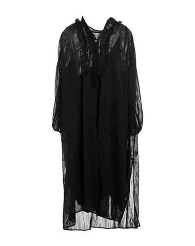 Forte Forte Forte_forte Woman Midi Dress Black Size 0 Cotton, Polyamide In Black