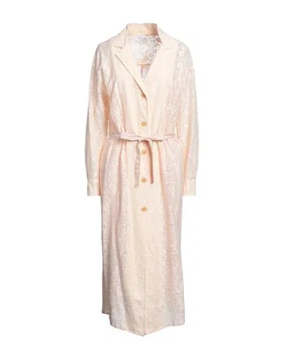 Forte Forte Forte_forte Woman Midi Dress Blush Size 2 Cotton, Polyamide In Neutral