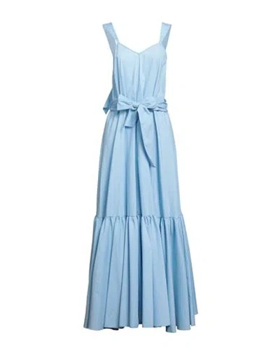 Forte Forte Forte_forte Woman Maxi Dress Sky Blue Size 2 Polyester, Cotton In Blue