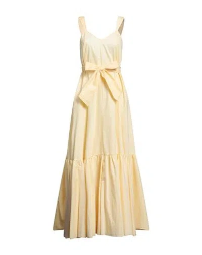 Forte Forte Forte_forte Woman Maxi Dress Yellow Size 2 Polyester, Cotton In Neutral