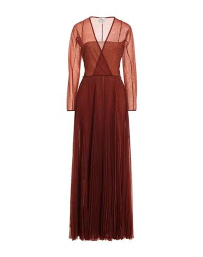 Forte Forte Forte_forte Woman Maxi Dress Rust Size 2 Polyester, Metallic Polyester In Red