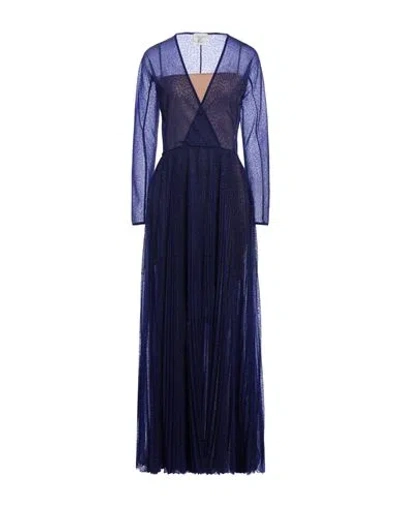 Forte Forte Forte_forte Woman Maxi Dress Blue Size 1 Polyester, Metallic Polyester In Blue