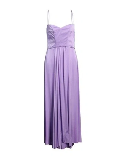 Forte Forte Forte_forte Woman Maxi Dress Lilac Size 2 Silk, Elastane In Purple