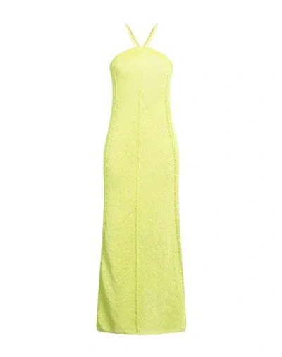 Forte Forte Forte_forte Woman Midi Dress Lime Green Size 2 Viscose, Polyamide In Green
