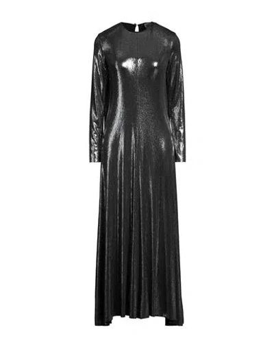 Forte Forte Forte_forte Woman Maxi Dress Silver Size 2 Polyester, Elastane In Black