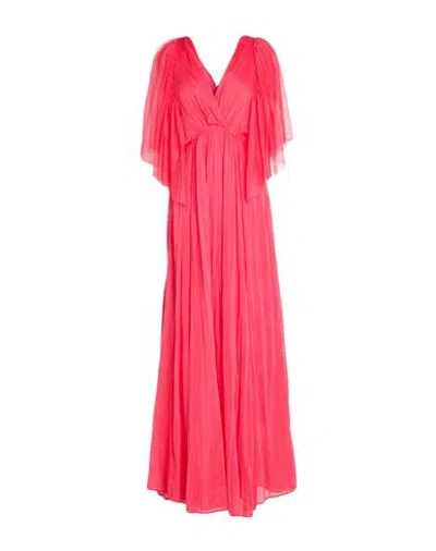 Forte Forte Forte_forte Woman Maxi Dress Coral Size 3 Cotton, Silk, Polyester In Multi