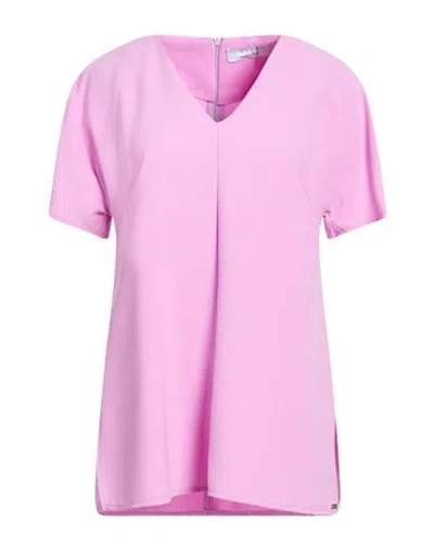 Kaos Woman Top Lilac Size 6 Polyester, Elastane In Purple