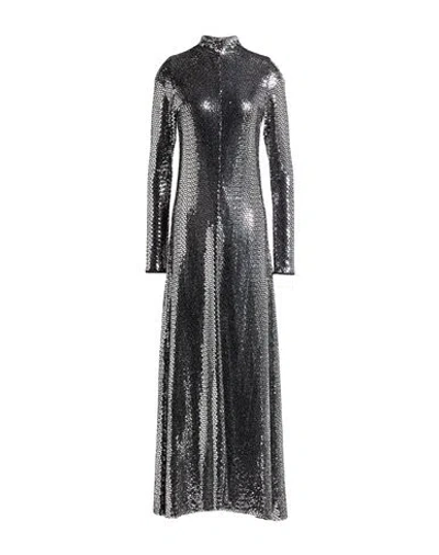 Forte Forte Forte_forte Woman Maxi Dress Silver Size 2 Polyamide, Metallic Fiber, Elastane In Gray