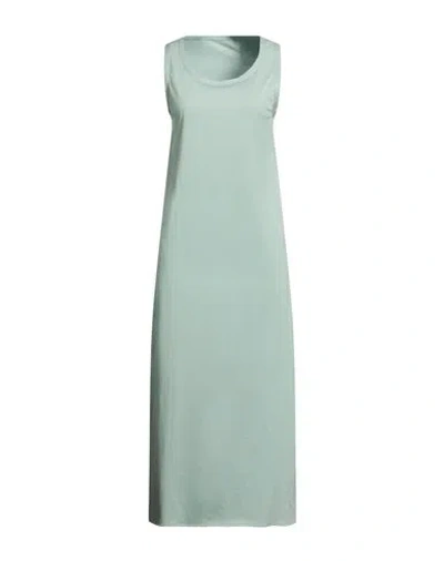 Fedeli Woman Midi Dress Light Green Size 8 Cotton In Green