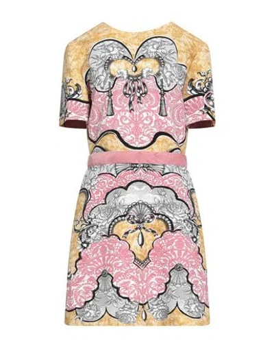 Mary Katrantzou Woman Mini Dress Mustard Size 12 Polyester, Elastane In Pink