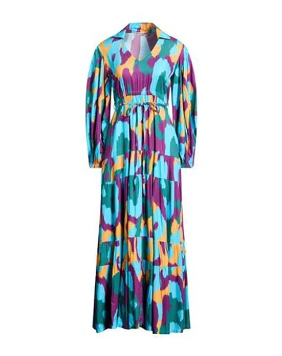 Connor & Blake Woman Maxi Dress Purple Size Xl Viscose In Purple