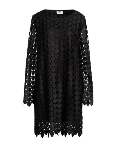 Ottod'ame Woman Mini Dress Black Size 10 Polyester In Black