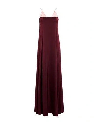 Forte Forte Forte_forte Woman Maxi Dress Burgundy Size 1 Silk, Elastane In Burgundy