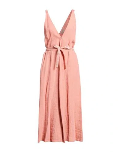 Forte Forte Forte_forte Woman Midi Dress Blush Size 3 Linen, Cupro In Pink