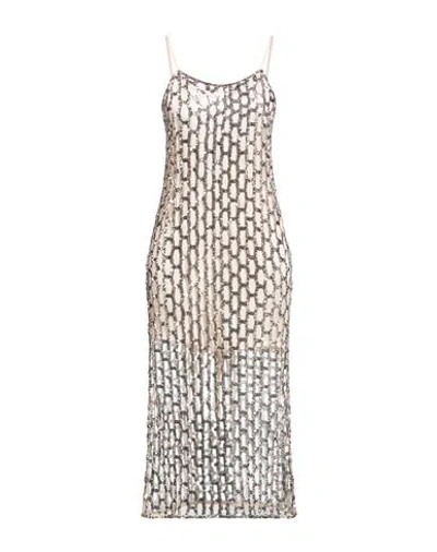 Forte Forte Forte_forte Woman Midi Dress Blush Size 3 Polyester, Polyamide In Neutral