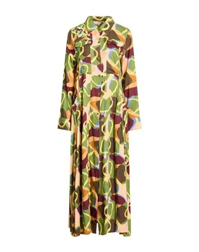 Connor & Blake Woman Maxi Dress Sage Green Size L Viscose In Green