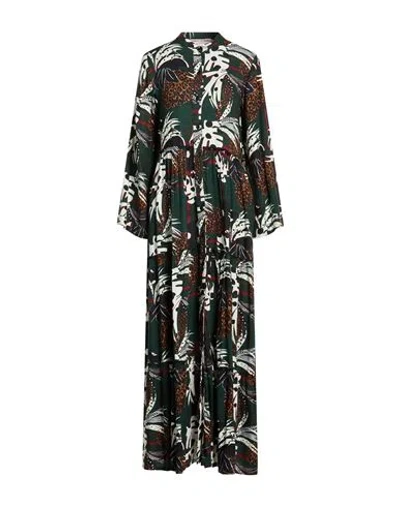 Connor & Blake Woman Maxi Dress Dark Green Size L Viscose In Green