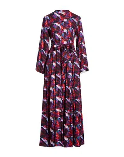 Connor & Blake Woman Maxi Dress Purple Size L Viscose In Purple