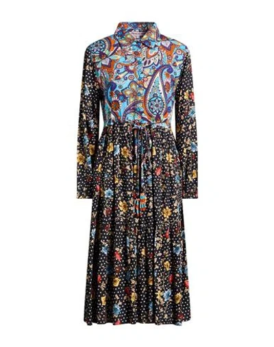 Connor & Blake Woman Midi Dress Azure Size Xl Viscose In Blue