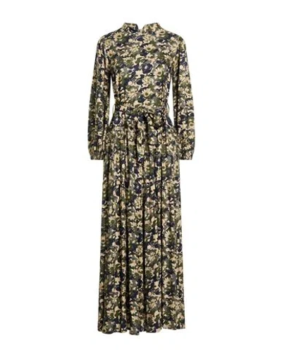 Connor & Blake Woman Maxi Dress Military Green Size Xl Viscose In Green