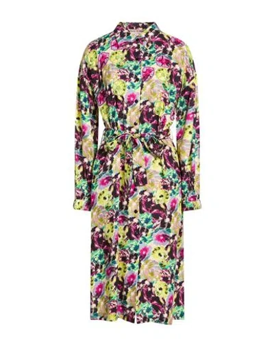 Connor & Blake Woman Midi Dress Lime Green Size L Viscose In Green