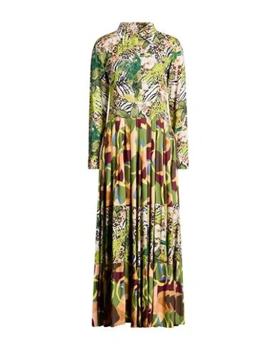 Connor & Blake Woman Maxi Dress Military Green Size Xl Viscose In Green