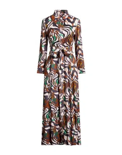 Connor & Blake Woman Maxi Dress Grey Size Xl Viscose In Gray