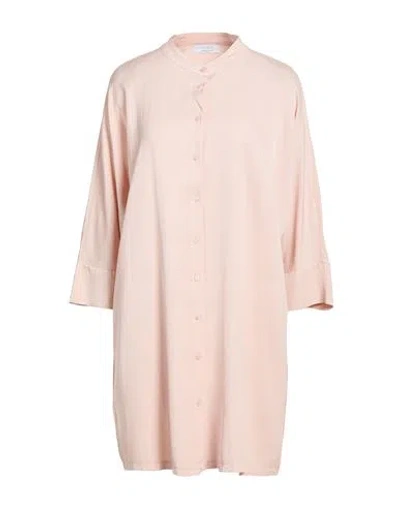 Daniele Fiesoli Collezione N_01 Woman Mini Dress Blush Size L Viscose, Linen In Pink