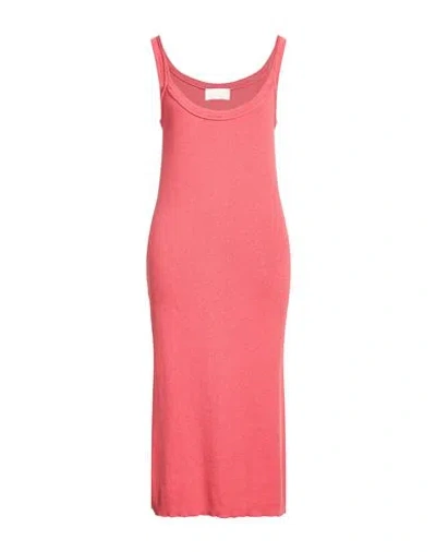 Daniele Fiesoli Collezione N_01 Woman Midi Dress Coral Size S Cotton In Pink