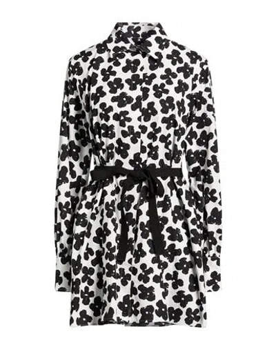 Msgm Woman Mini Dress White Size 4 Cotton In White