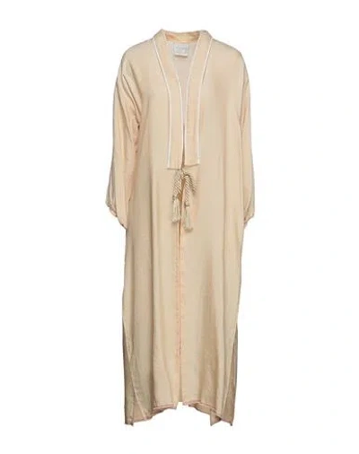 Forte Forte Forte_forte Woman Overcoat & Trench Coat Beige Size 3 Linen, Cupro, Lyocell In Brown