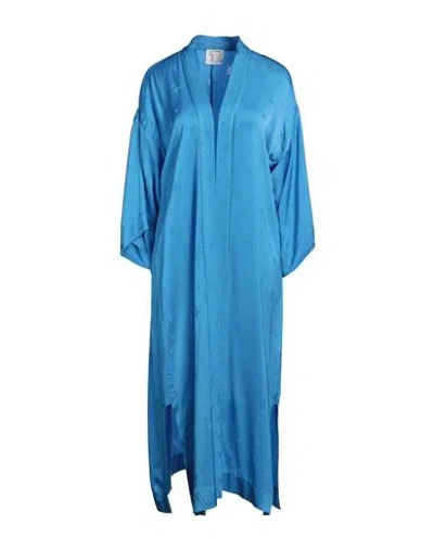 Forte Forte Forte_forte Woman Overcoat & Trench Coat Azure Size 3 Viscose In Blue