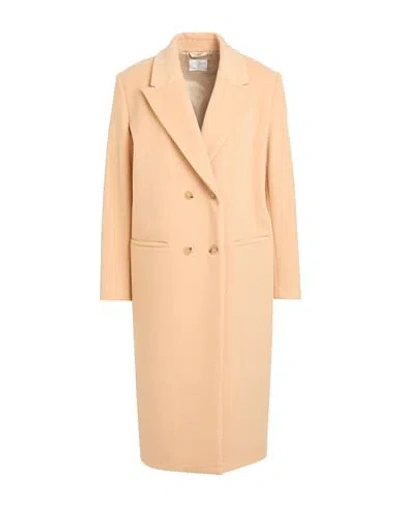 Forte Forte Forte_forte Woman Coat Sand Size 3 Virgin Wool, Polyamide, Cashmere In Neutral
