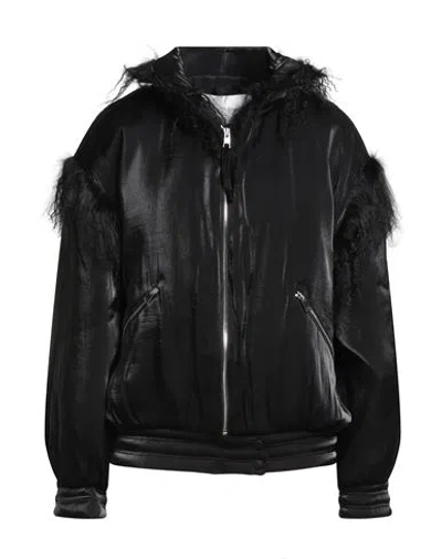 Forte Forte Forte_forte Woman Jacket Black Size 2 Viscose, Polyester, Shearling In Black