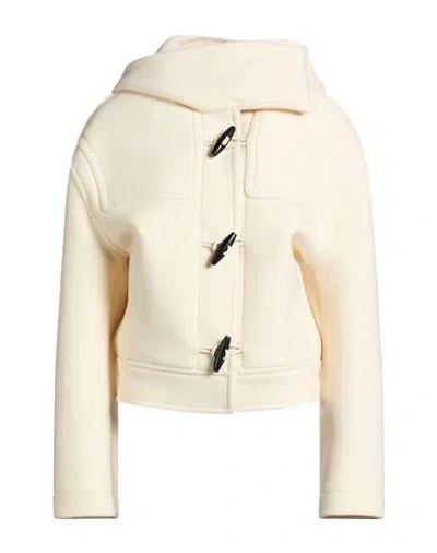 Jacquemus Woman Coat Ivory Size 8 Virgin Wool In White