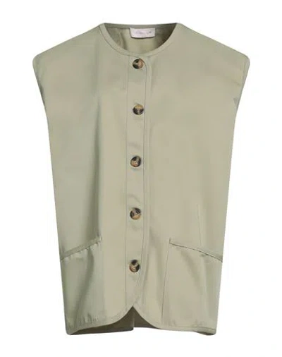Studio.clique Studio. Clique Woman Vest Sage Green Size Onesize Cotton In Green