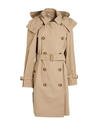 Burberry Woman Overcoat & Trench Coat Beige Size 12 Cotton In Neutral