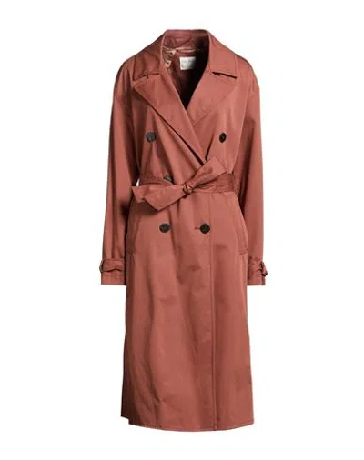 Forte Forte Forte_forte Woman Overcoat & Trench Coat Brown Size 3 Cotton In Brown