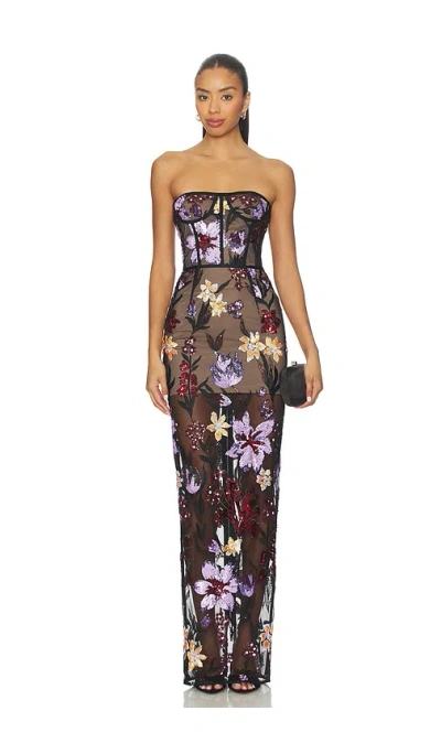 Bronx And Banco Dahlia Maxi Dress In Purple