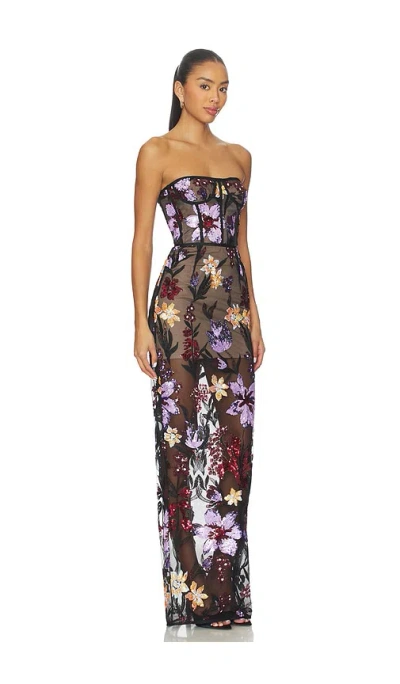 Bronx And Banco Dahlia Maxi Dress In Purple