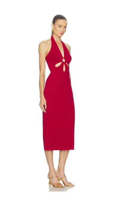 Cult Gaia Vinna Midi Dress In Merlot In Red