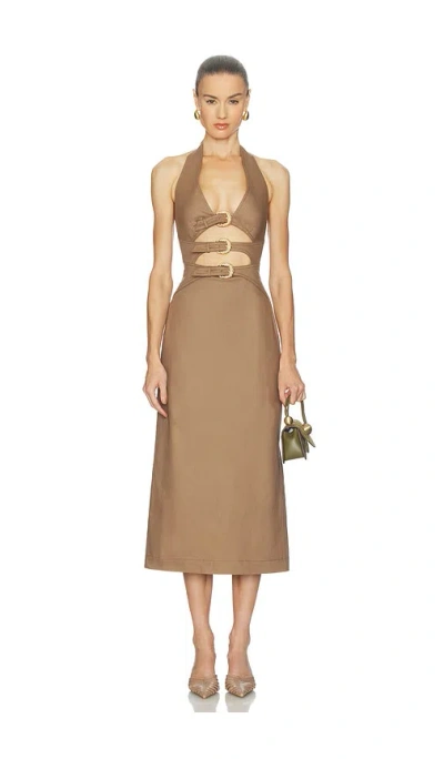 Cult Gaia Estelle Dress In Brown