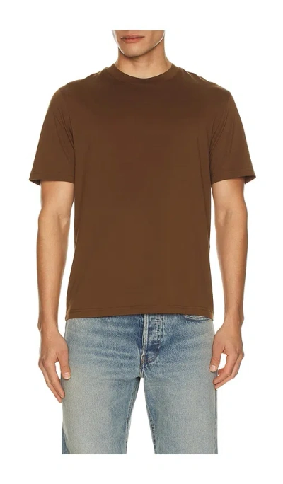 Frame Light Cotton Tee In Brown