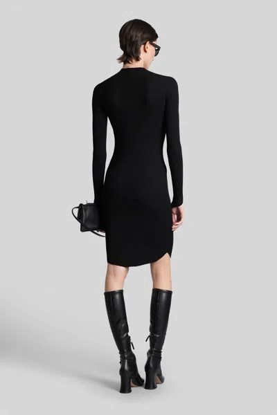 Courrèges Courreges Black Cotton Blend Mini Dress