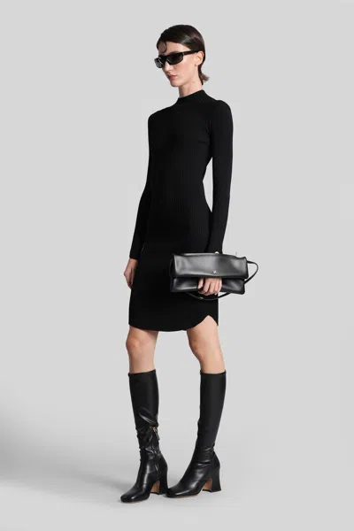 Courrèges Courreges Black Cotton Blend Mini Dress