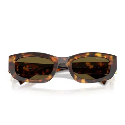 Miu Miu 0mu B04s Miu Glimpse Sunglasses In Green