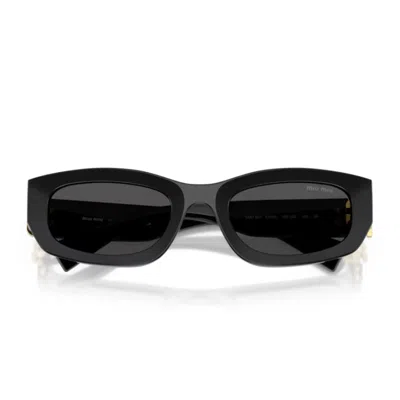 Miu Miu 0mu B04s Miu Glimpse Sunglasses In Black