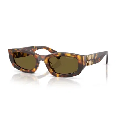 Miu Miu 0mu B04s Miu Glimpse Sunglasses In Green