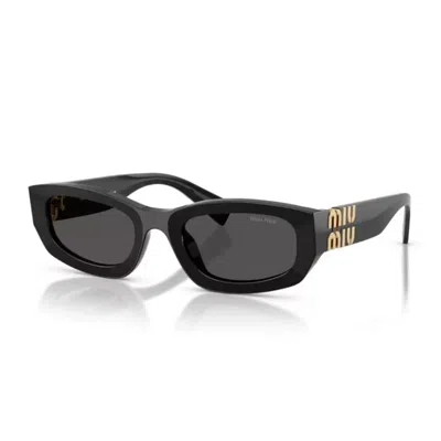 Miu Miu 0mu B04s Miu Glimpse Sunglasses In Black