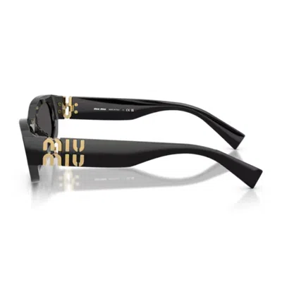 Miu Miu 0mu B04s Miu Glimpse Sunglasses In Black